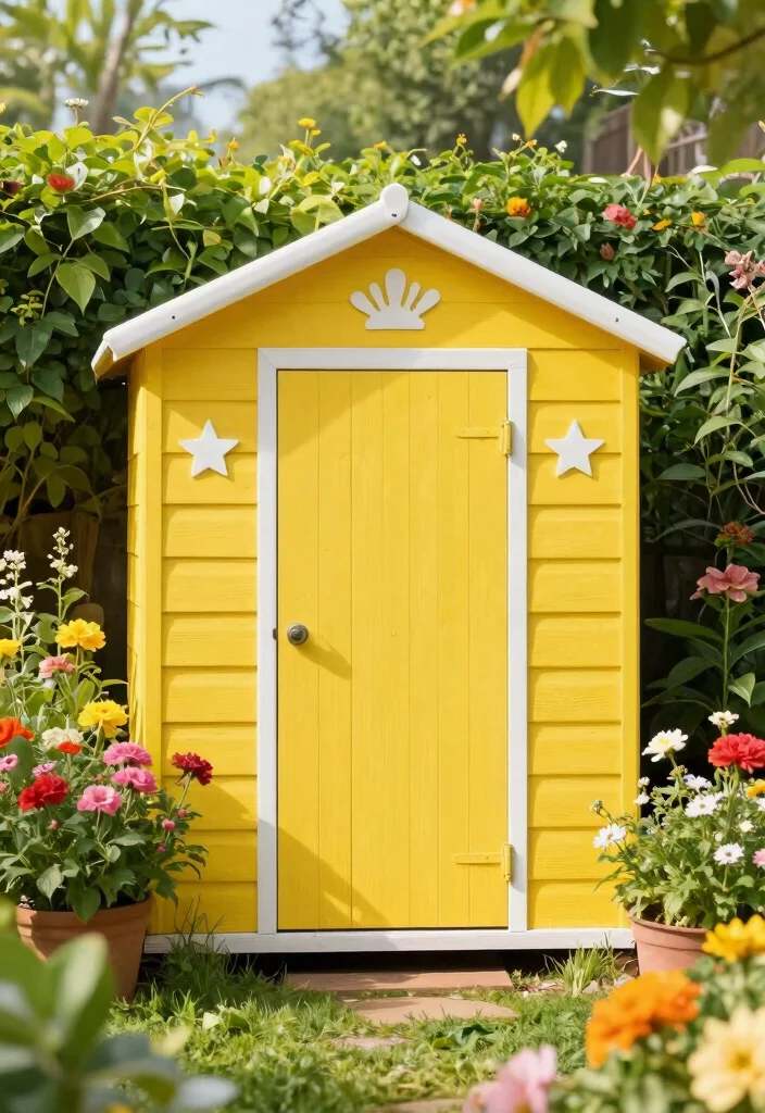 11 Modern Storage Shed Color Ideas for Curb Appeal 61 11 Modern Storage Shed Color Ideas for Curb Appeal 11. Playful Yellow for a Sunny Appeal 0