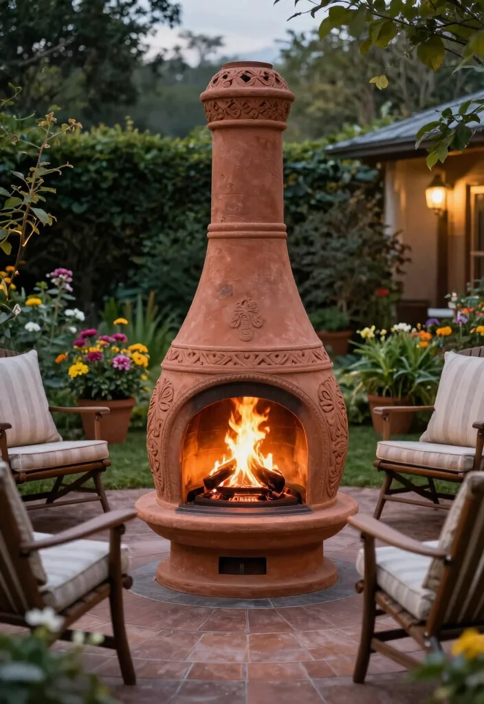 11 Outdoor Fireplace Ideas for Covered Decks and Screened-in Porches 6 11 Outdoor Fireplace Ideas for Covered Decks and Screened in Porches 6. Outdoor Chiminea 0