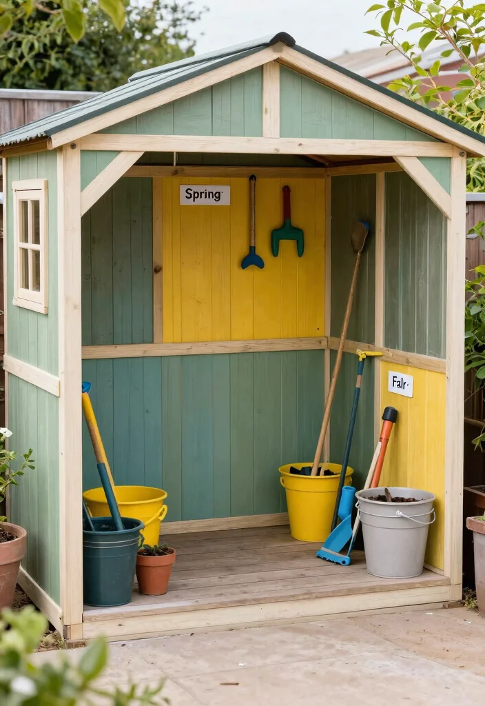 11 Simple 10x12 Storage Shed Organization Ideas for Vertical Gardening 10. Seasonal Rotation Zones 0