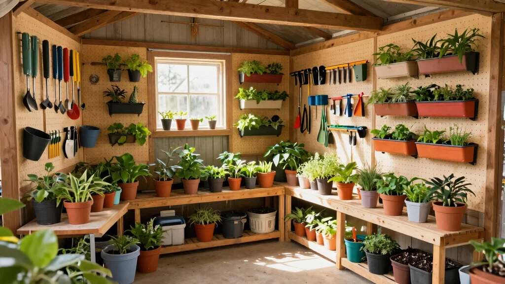 11 Simple 10x12 Storage Shed Organization Ideas for Vertical Gardening