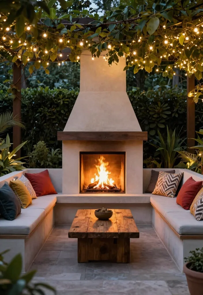 11 Sleek Outdoor Fireplace Designs for a Modern Aesthetic 11 11 Sleek Outdoor Fireplace Designs for a Modern Aesthetic 11. Outdoor Fireplaces with Seating 0