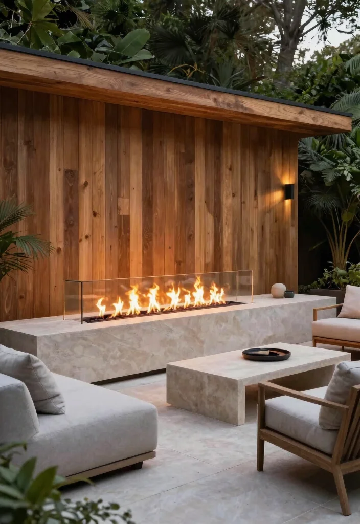 11 Sleek Outdoor Fireplace Designs for a Modern Aesthetic 2 11 Sleek Outdoor Fireplace Designs for a Modern Aesthetic 2. Linear Fireplaces 0
