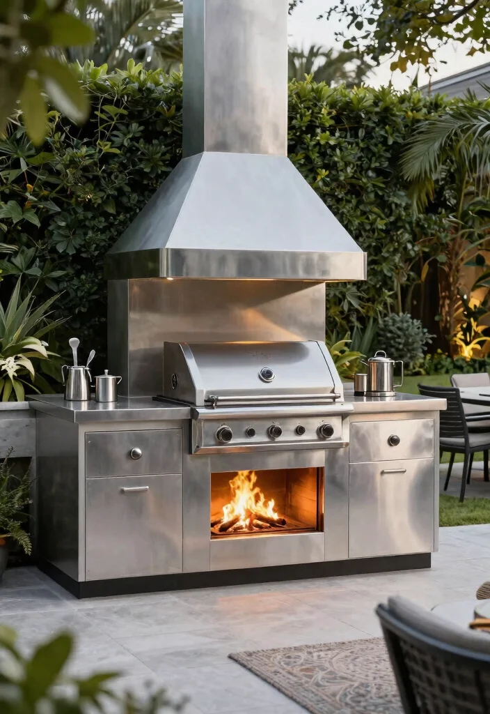 11 Sleek Outdoor Fireplace Designs for a Modern Aesthetic 9 11 Sleek Outdoor Fireplace Designs for a Modern Aesthetic 9. Built In Barbecue Fireplaces 0