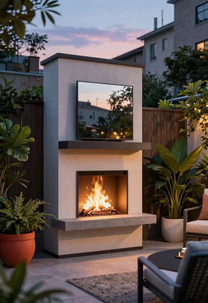 11 Space Saving Outdoor Fireplace Ideas for Small Yards 5 11 Space Saving Outdoor Fireplace Ideas for Small Yards 5. Wall Mounted Fireplaces 0