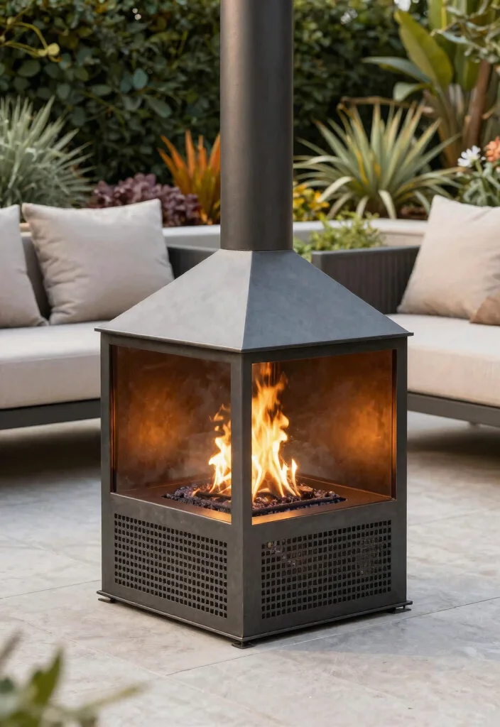 11 Stylish Outdoor Fireplace Door Ideas (Safe & Chic) 3 11 Stylish Outdoor Fireplace Door Ideas Safe Chic 3. Modern Metal Grilles 0