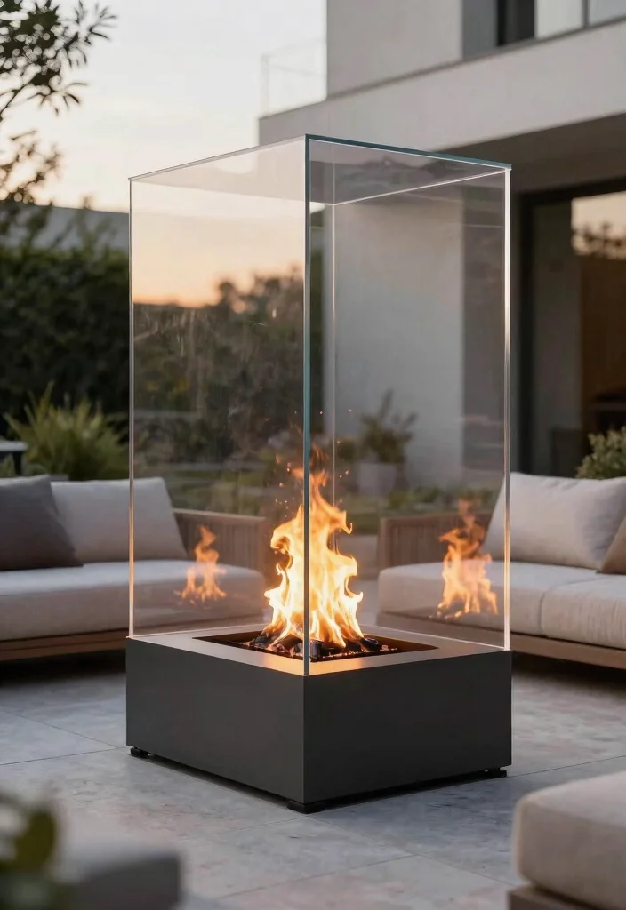 11 Stylish Outdoor Fireplace Door Ideas (Safe & Chic) 8 11 Stylish Outdoor Fireplace Door Ideas Safe Chic 8. Transparent Polycarbonate Panels 0