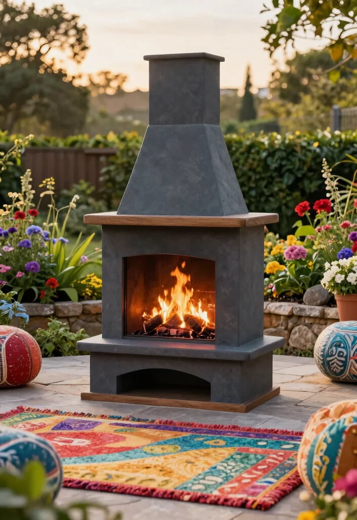 13 Authentic Outdoor Wood Fireplace Ideas Warm Vibe 9. Free Standing Outdoor Fireplace 0