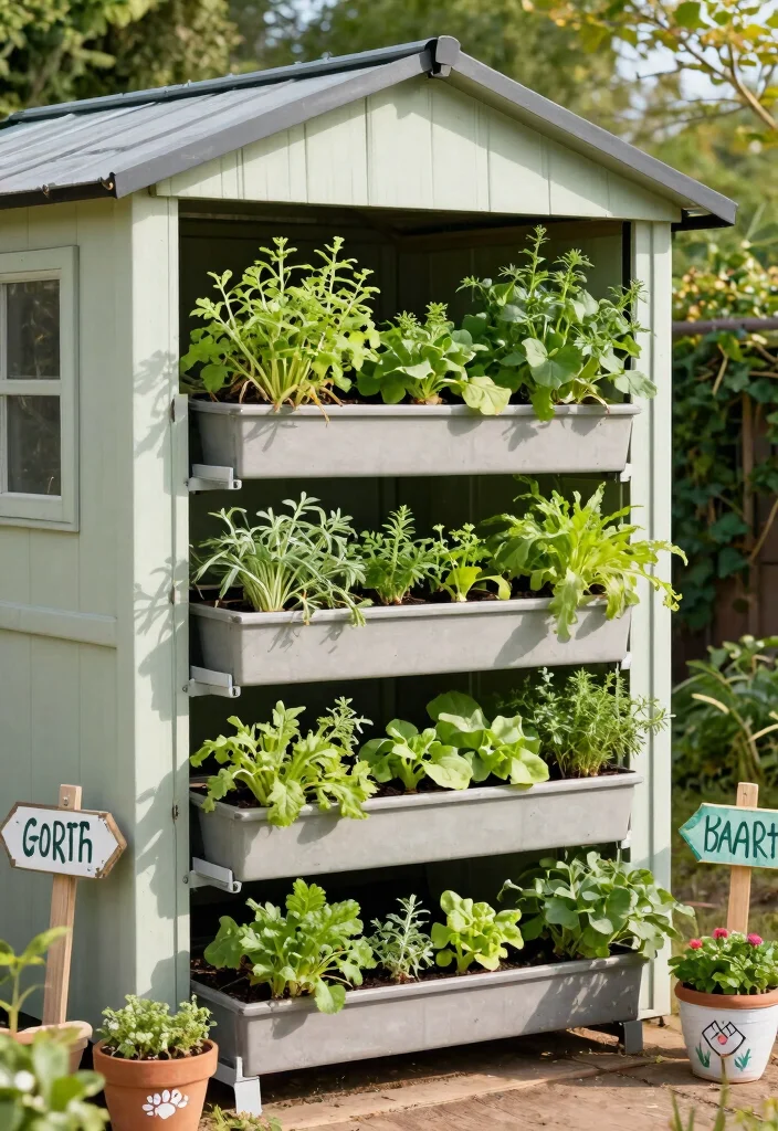 13 Best Lean To Shed Storage Ideas for Tight Spaces 28 13 Best Lean To Shed Storage Ideas for Tight Spaces 8. Compact Vertical Garden Systems 0