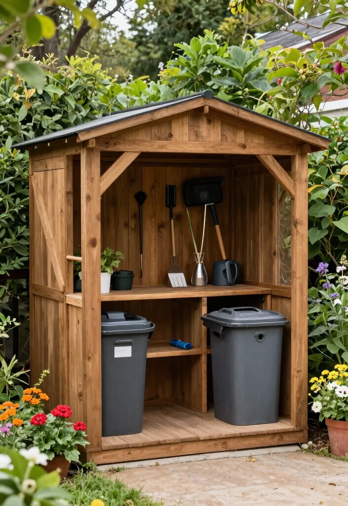 13 Clever Garbage Bin Storage Shed Ideas Hide Trash 10. Multi Functional Shed 0