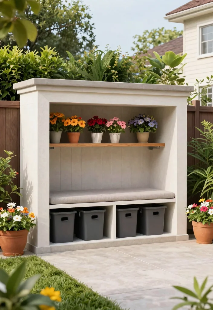 13 Clever Garbage Bin Storage Shed Ideas Hide Trash 11. Custom Built In Storage 0