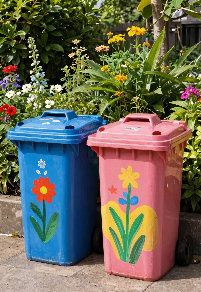 13 Clever Garbage Bin Storage Shed Ideas Hide Trash 6. Artistic Bin Sculptures 0