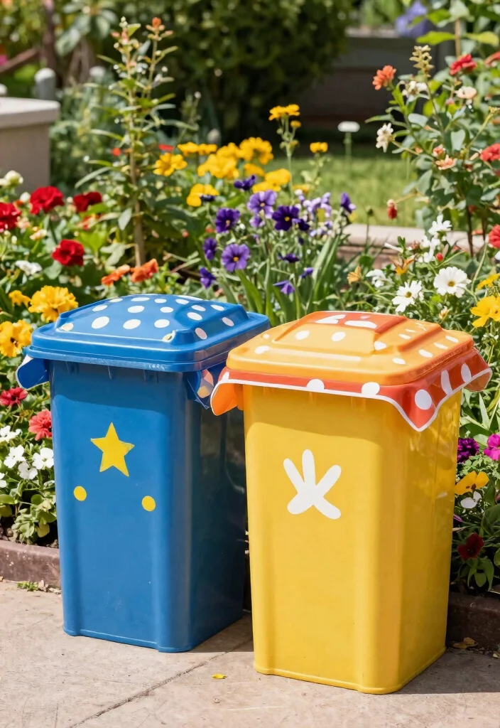 13 Clever Garbage Bin Storage Shed Ideas Hide Trash 9. Decorative Bins with Covers 0