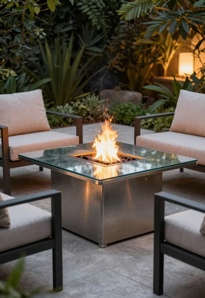 13 Cozy Outdoor Fireplace Seating Ideas for Gatherings 11. Fire Pit Tables 0