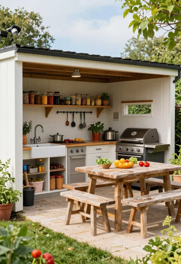 13 Dreamy Storage Shed Tiny House Ideas Conversion 8. Outdoor Cooking Space 0