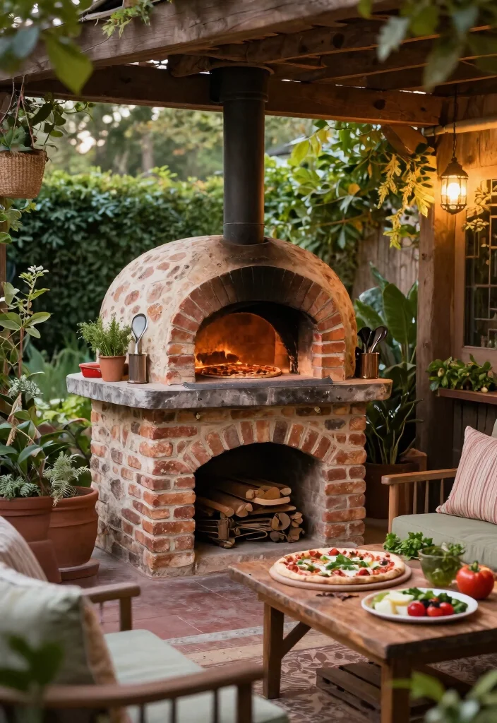 13 Epic Outdoor Grill and Fireplace Ideas for Backyard Entertaining 5. Rustic Brick Oven for Pizza Lovers 0