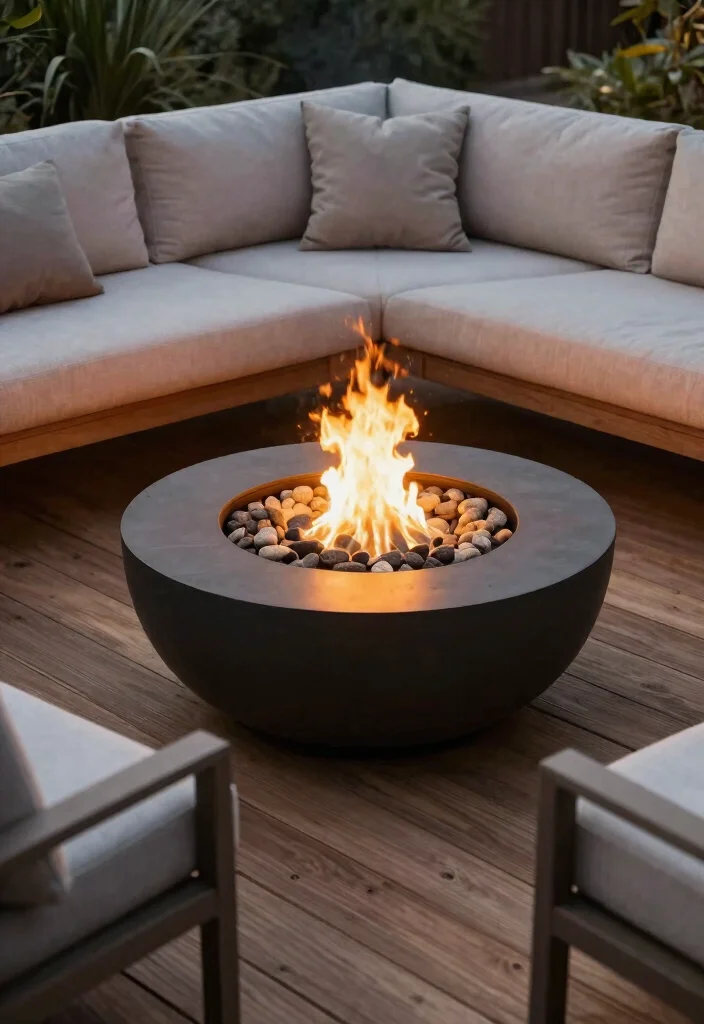 13 Epic Outdoor Grill and Fireplace Ideas for Backyard Entertaining 8. Versatile Fire Bowl on a Deck 0