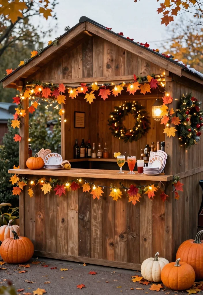 13 Fun Storage Shed Bar Ideas for Backyard Parties 11 13 Fun Storage Shed Bar Ideas for Backyard Parties 11. Year Round Festive Bar 0