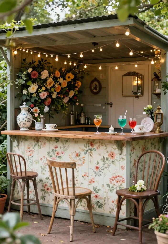 13 Fun Storage Shed Bar Ideas for Backyard Parties 3 13 Fun Storage Shed Bar Ideas for Backyard Parties 3. Vintage Garden Party 0
