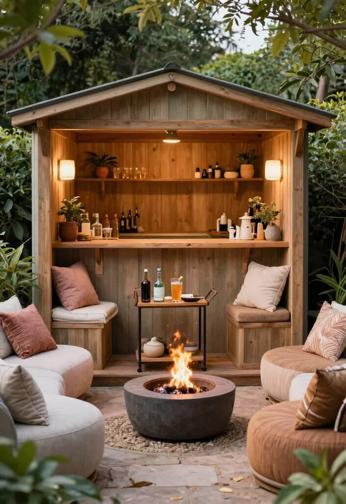 13 Fun Storage Shed Bar Ideas for Backyard Parties 7 13 Fun Storage Shed Bar Ideas for Backyard Parties 7. Cozy Garden Nook 0
