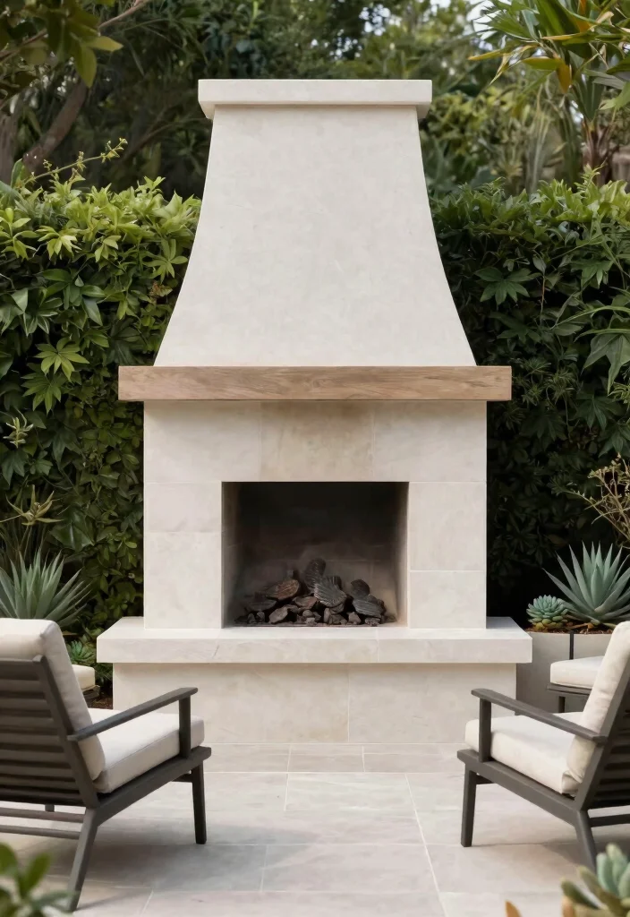 13 Gorgeous Outdoor Rock Fireplace Ideas Natural Look 2. Minimalist Stone Structure 0