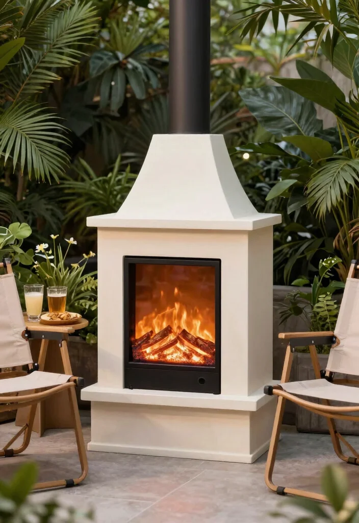 13 Safe Outdoor Electric Fireplace Ideas for Patios 11 13 Safe Outdoor Electric Fireplace Ideas for Patios 11. Compact Electric Fireplaces for Small Patios 0