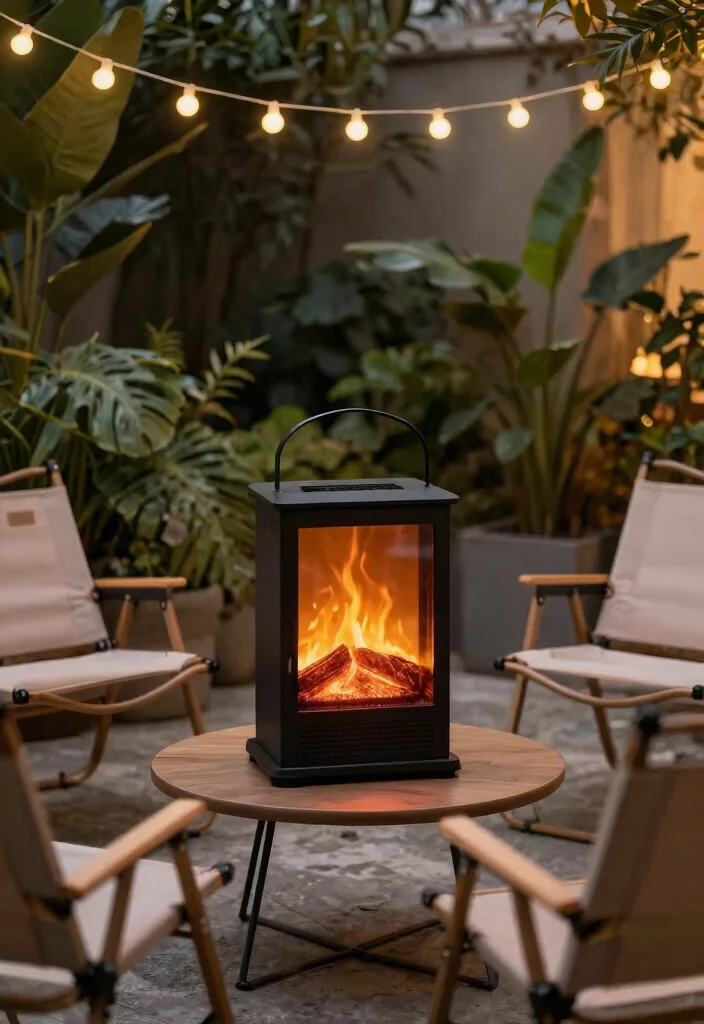 13 Safe Outdoor Electric Fireplace Ideas for Patios 6 13 Safe Outdoor Electric Fireplace Ideas for Patios 6. Portable Electric Fireplaces 0