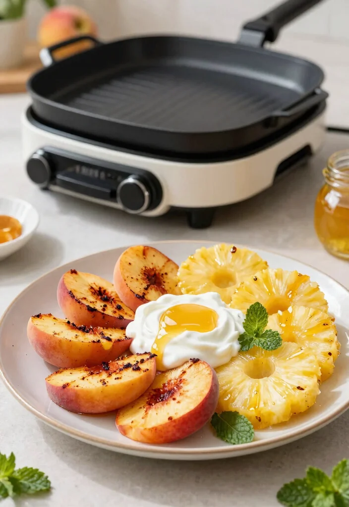 13 Simple Electric Griddle Dinner Ideas (No Mess) 13 13 Simple Electric Griddle Dinner Ideas No Mess 13. Griddled Fruit with Yogurt 0