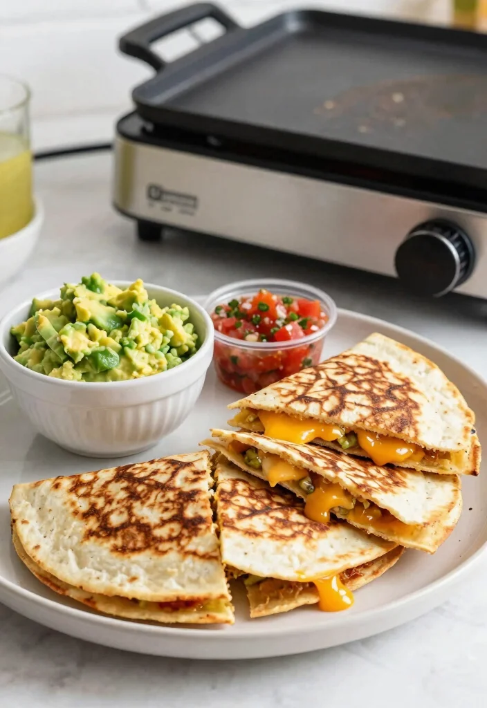 13 Simple Electric Griddle Dinner Ideas (No Mess) 2 13 Simple Electric Griddle Dinner Ideas No Mess 2. Savory Griddle Quesadillas 0