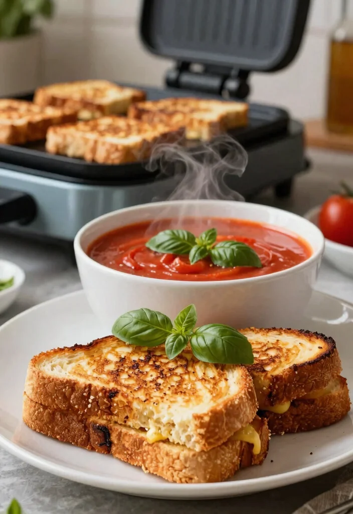 13 Simple Electric Griddle Dinner Ideas (No Mess) 7 13 Simple Electric Griddle Dinner Ideas No Mess 7. Grilled Cheese and Tomato Soup 0