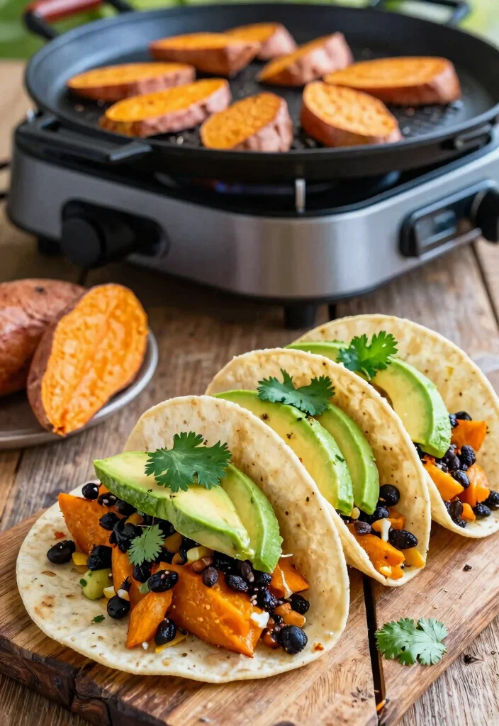 13 Simple Electric Griddle Dinner Ideas (No Mess) 8 13 Simple Electric Griddle Dinner Ideas No Mess 8. Sweet Potato and Black Bean Tacos 0