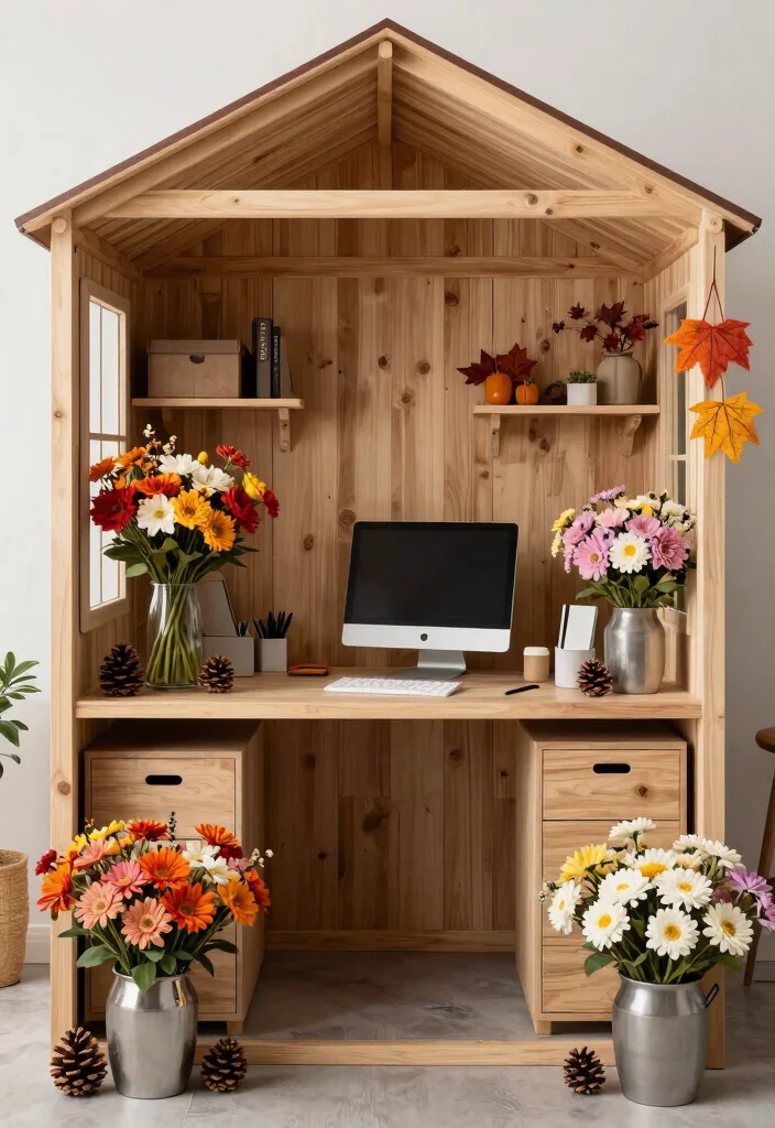 13 Tranquil Storage Shed Office Ideas Work From Home 12. Seasonal Decor Adjustments 0