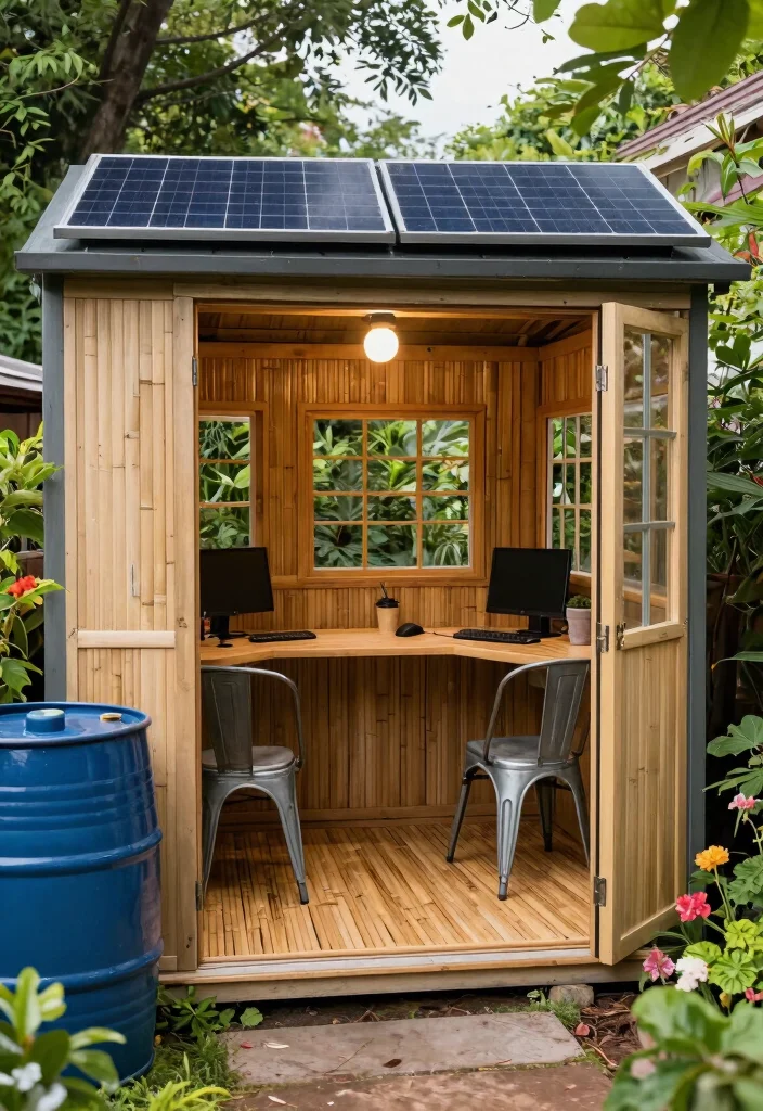 13 Tranquil Storage Shed Office Ideas Work From Home 4. Eco Friendly Innovations 0