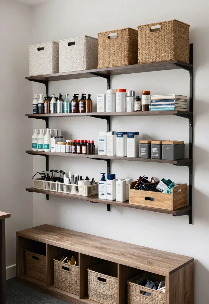 13 Tranquil Storage Shed Office Ideas Work From Home 6. Smart Storage Solutions 0