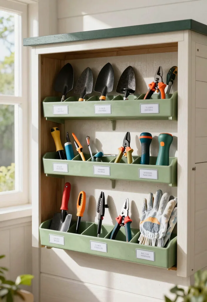 13 Ultimate Storage Shed Organization Ideas Must Try 9. Tool Trays 0