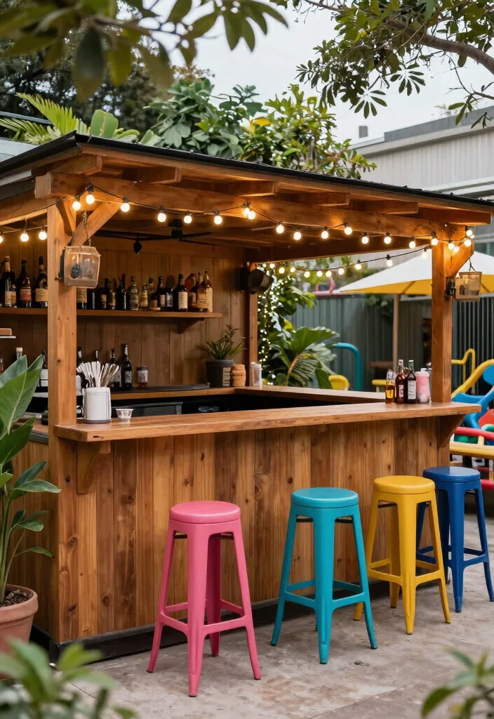 15 Beautiful Backyard Storage Shed Concepts for Your Yard 12. Shed with Outdoor Bar Area 0