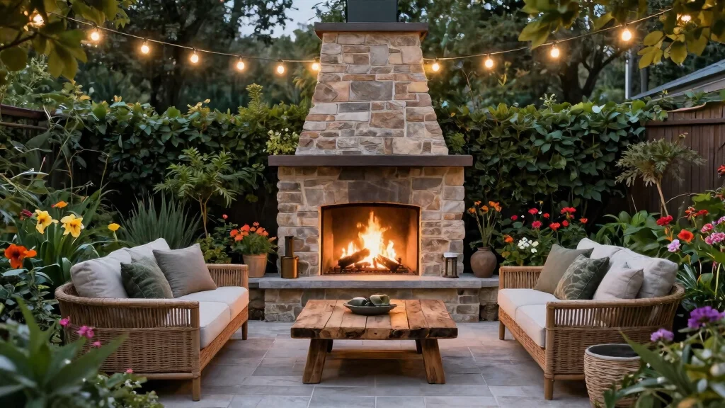 15 Contemporary Outdoor Fireplace Designs for Eco-Friendly Gardens [Cozy Vibe]