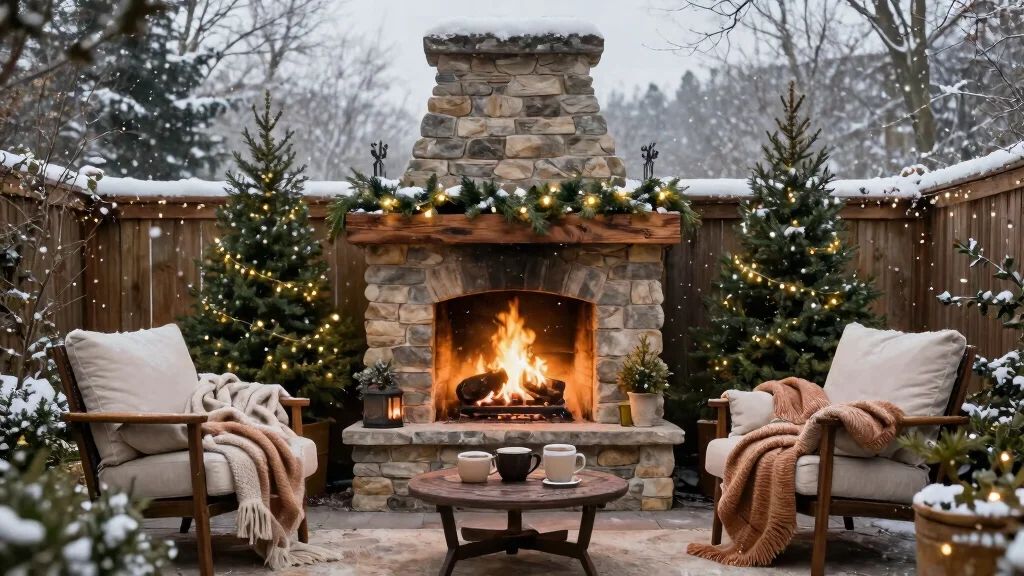 15 Cozy Covered Outdoor Fireplace Ideas for Winter