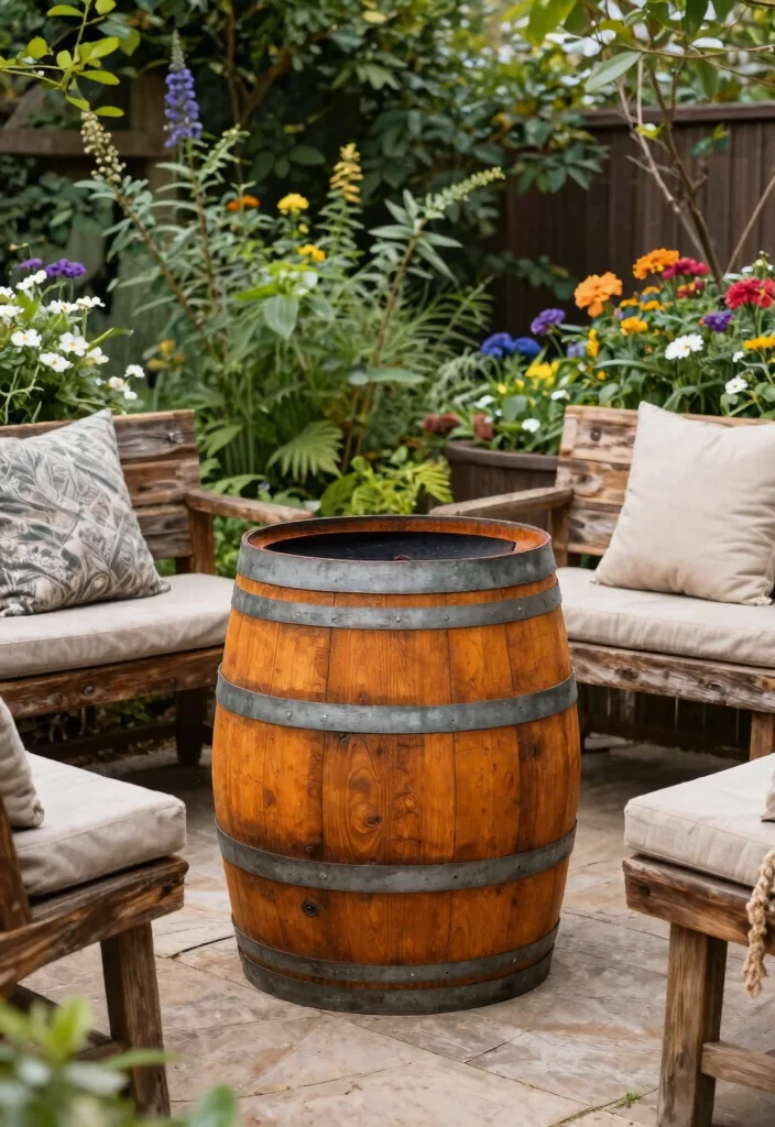 15 Lush Outdoor Fireplace Landscape Ideas for Your Eco-Friendly Sanctuary 32 15 Lush Outdoor Fireplace Landscape Ideas for Your Eco Friendly Sanctuary 12. Upcycled Barrel Fire Pit 0