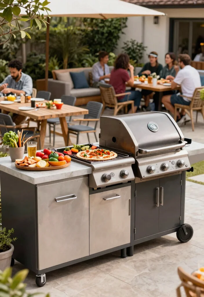 15 Modern Gas Grill Ideas Design for Your Outdoor Kitchen 3. Multi Function Outdoor Cooking Stations 0
