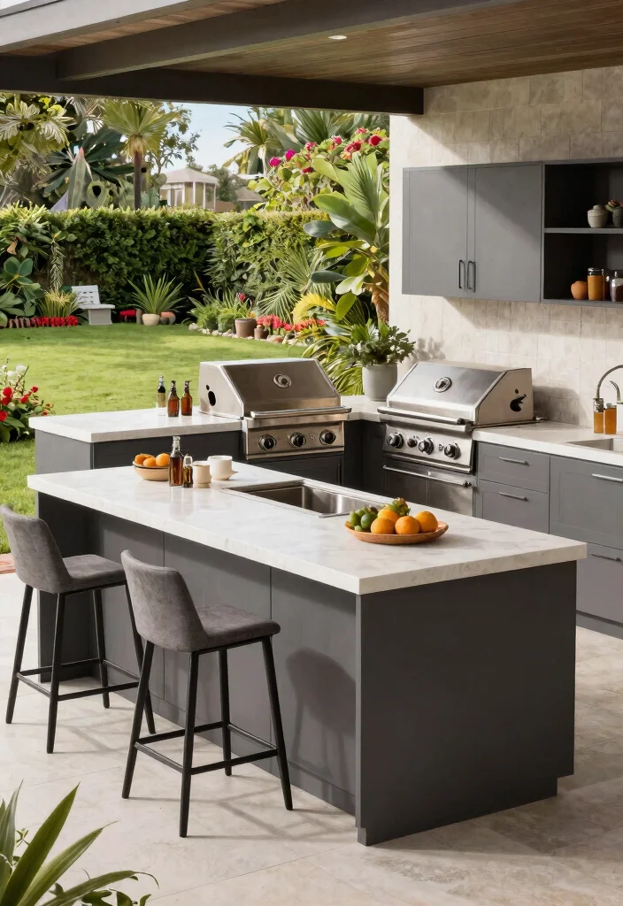 15 Modern Gas Grill Ideas Design for Your Outdoor Kitchen 6. Outdoor Grill Islands The Centerpiece 0