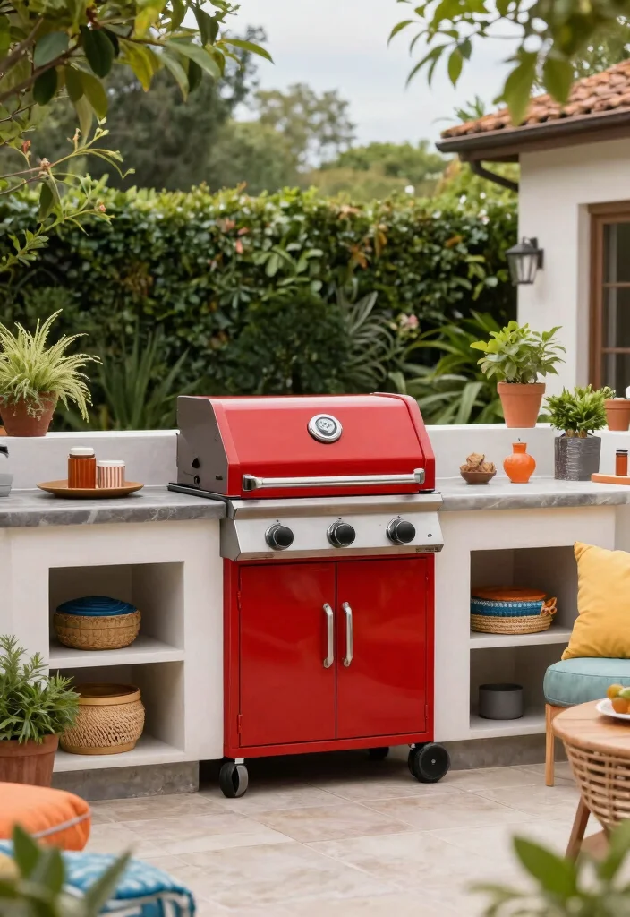 15 Modern Gas Grill Ideas Design for Your Outdoor Kitchen 8. Colorful Grills for a Pop of Personality 0