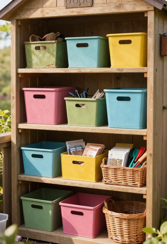 15 Practical Inside Shed Ideas Storage Pro Tips for Your Vertical Gardening Shed 11. Decorative Storage Solutions 0