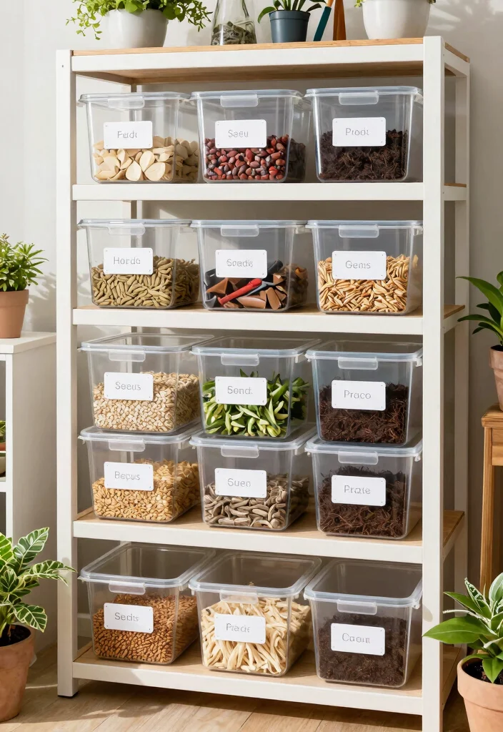 15 Practical Inside Shed Ideas Storage Pro Tips for Your Vertical Gardening Shed 6. Clear Storage Bins 0