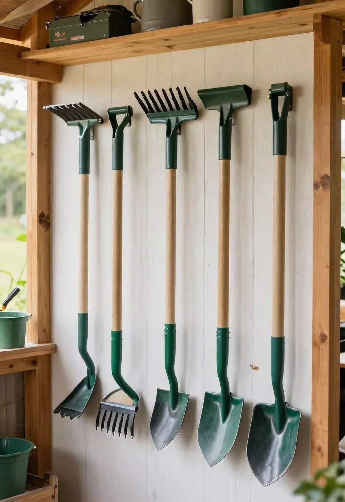 15 Practical Inside Shed Ideas Storage Pro Tips for Your Vertical Gardening Shed 9. Vertical Tool Hangers 0