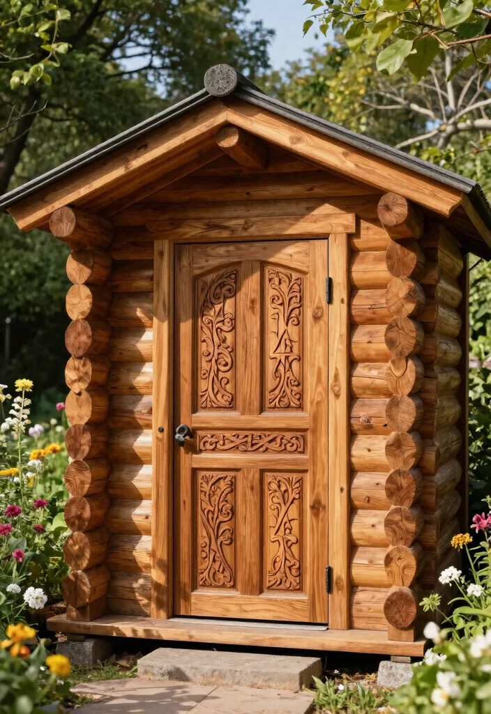 15 Rustic Log Shed Ideas Firewood Storage Solutions 14. Artisanal Log Shed 0