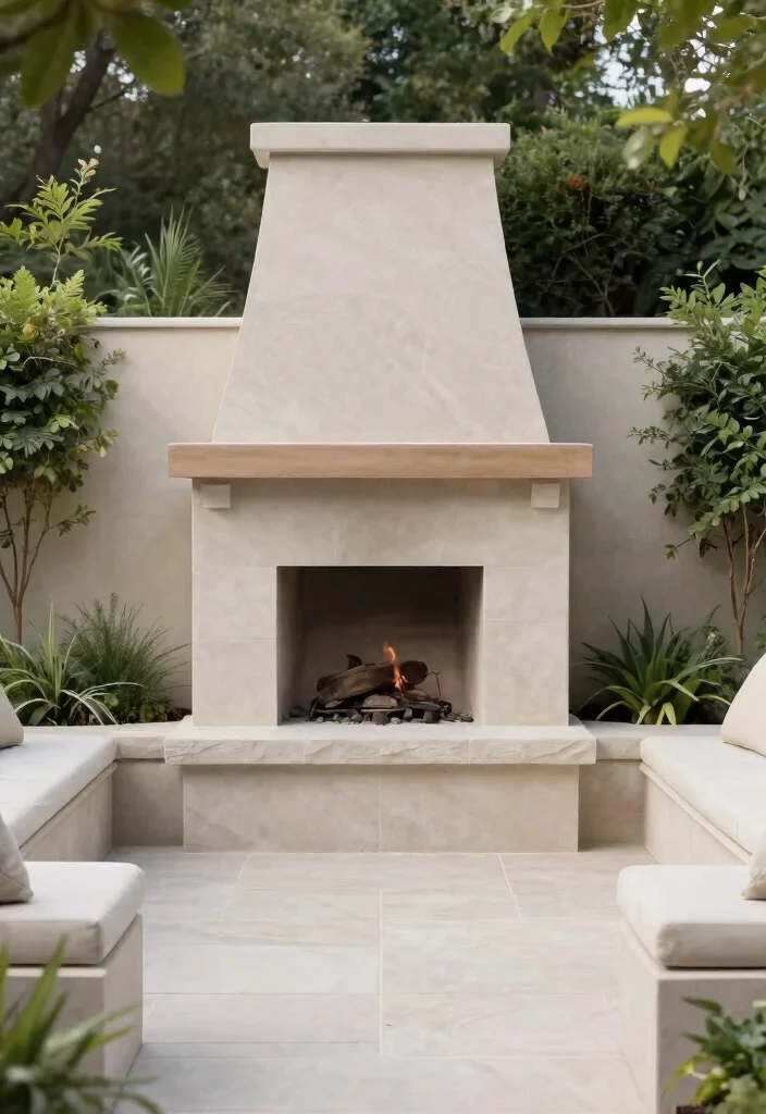 15 Rustic Outdoor Stone Fireplace Ideas Dreamy 8. Minimalist Stone Fireplace 0