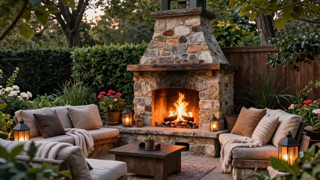 15 Rustic Outdoor Stone Fireplace Ideas (Dreamy!)