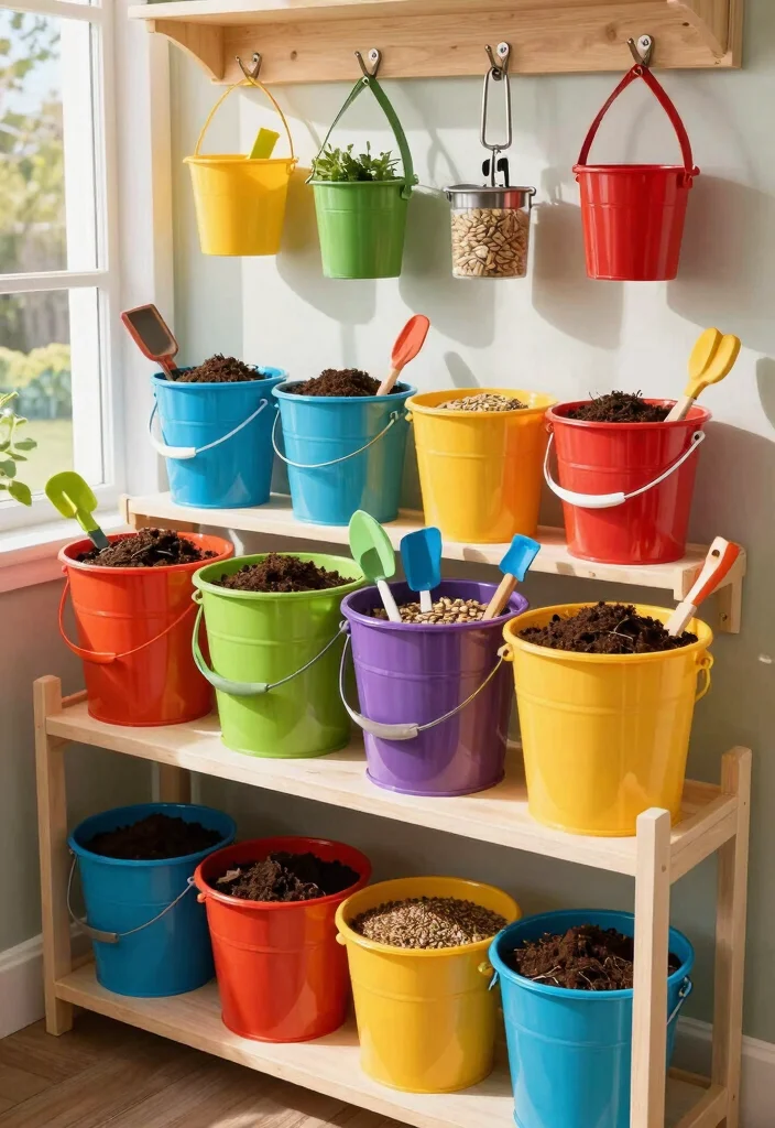 15 Smart Garden Shed Storage Ideas for Plant Lovers 8 15 Smart Garden Shed Storage Ideas for Plant Lovers 8. Bucket Storage System 0