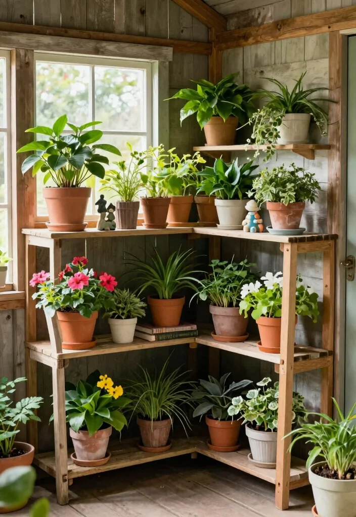 21 Best Shed Storage Ideas Organisation Hacks 2. Vertical Plant Shelves 0