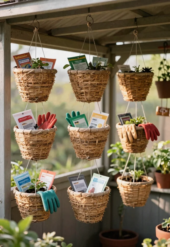 21 Best Shed Storage Ideas Organisation Hacks 7. Hanging Baskets for Small Items 0
